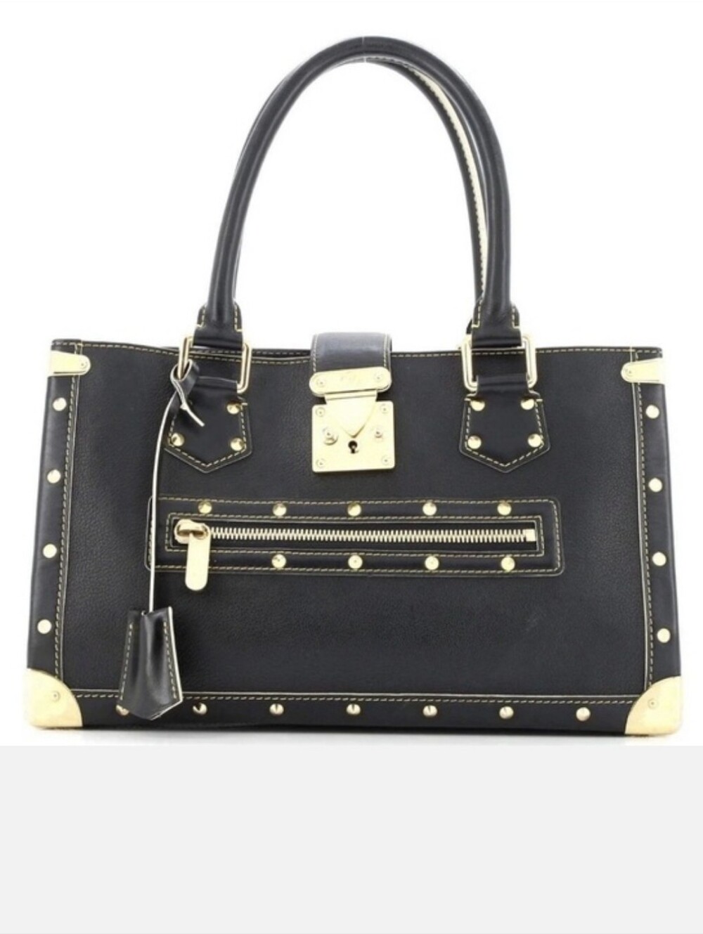 VINTAGE Louis Vuitton Black Suhali Le Fabuleux Leather Bag EUC